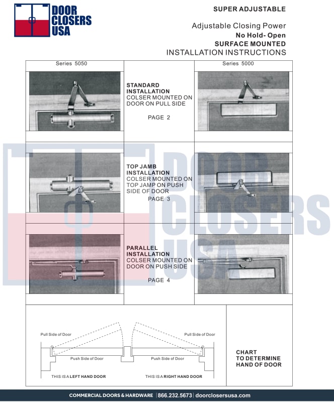 Global Door Controls TC400 Series Installation Instructions