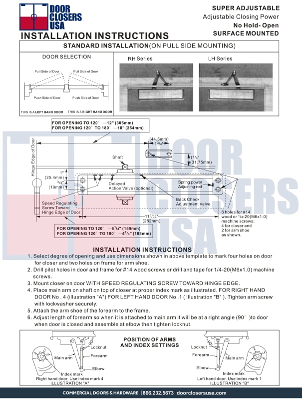 Global Door Controls TC600 Series Installation Instructions
