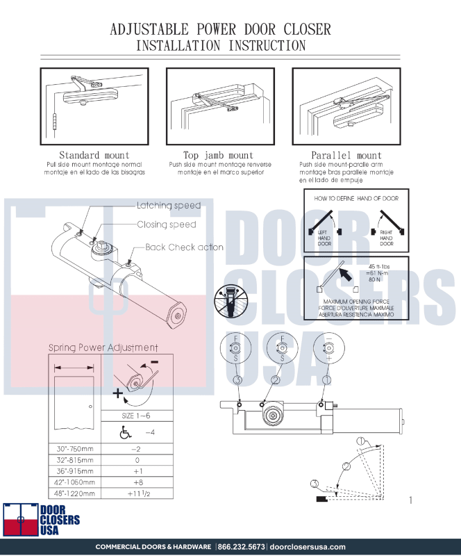 Global Door Controls TC4361 Series Installation Instructions
