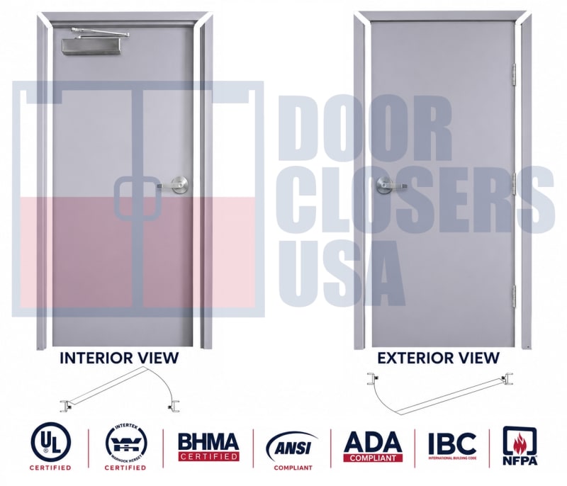 Hollow Metal Interior Doors With Flush Face