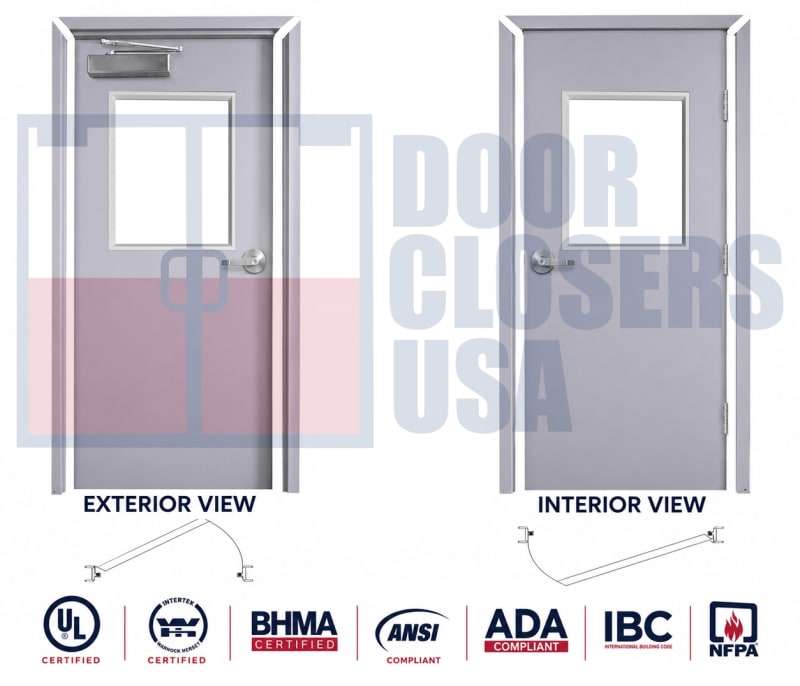 Hollow Metal Doors With 24 in. x 30 in. Glass