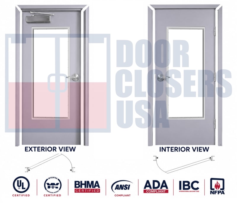 Hollow Metal Doors With 24 in. x 64 in. Glass