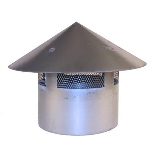 26-gauge galvanized steel HVAC China Cap roof vent with conical hood and screened opening