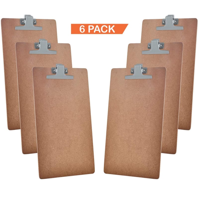 Acrimet Clipboard Legal Size (15 3/8" x 9 1/16") Premium Metal Clip (Hardboard) (Silver Clip) (6 Pack) Acrimet Clipboard Legal Size (15 3/8" x 9 1/16") Premium Metal Clip (Hardboard) (Silver Clip) (6 Pack)
