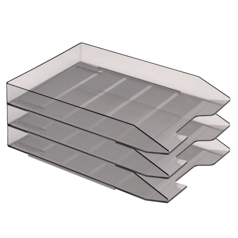 Acrimet Stackable Letter Tray 3 Tier (Smoke Color) Code 215.1