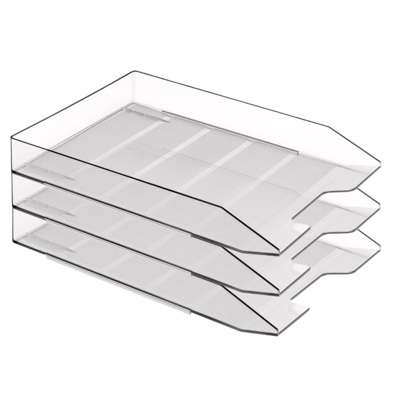 Acrimet Stackable Letter Tray 3 Tier (Clear Crystal Color) Code 215.3 Acrimet Stackable Letter Tray 3 Tier (Clear Crystal Color) Code 215.3