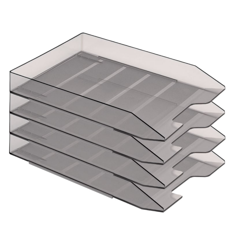 Acrimet Stackable Letter Tray 4 Tier (Smoke Color) Code 216.1
