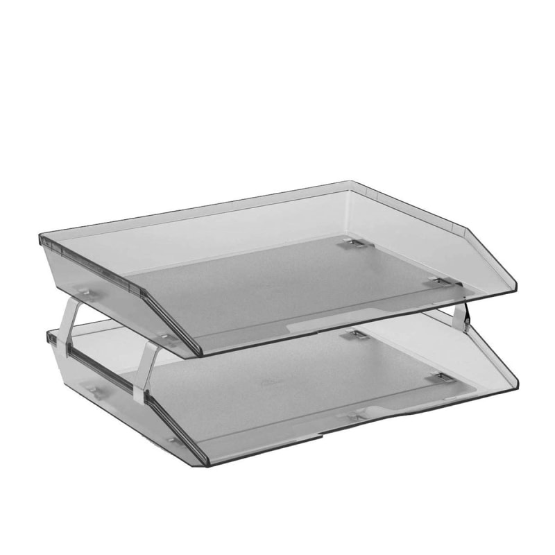 Acrimet Facility 2 Tier Letter Tray (Smoke Color)