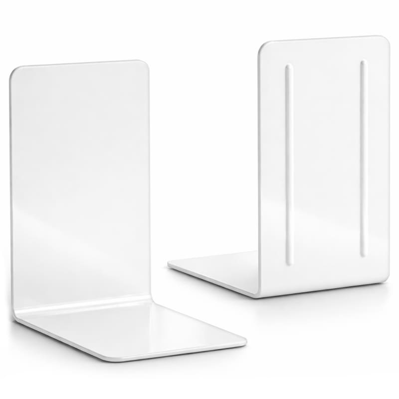 Acrimet Bookends 1 Pair, Plastic White 290.6