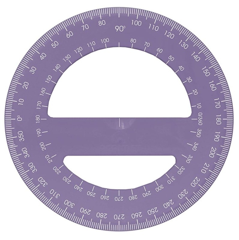 Acrimet 360 degree Protractor Premium (Purple Color) Code 553.3