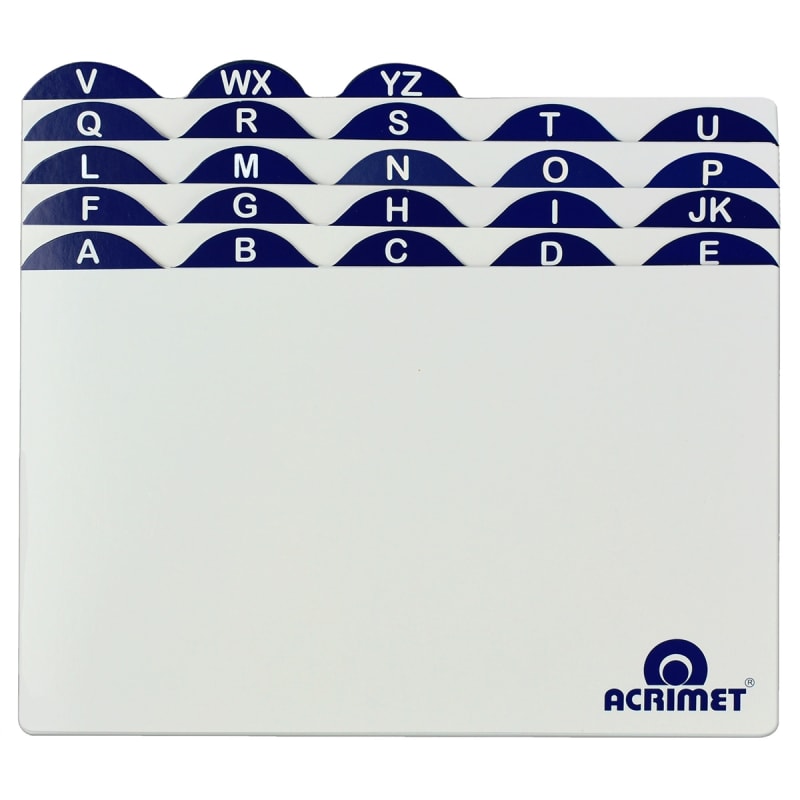 Acrimet Index Cards for 6 X 9 Card Holder (A to Z) Code 634