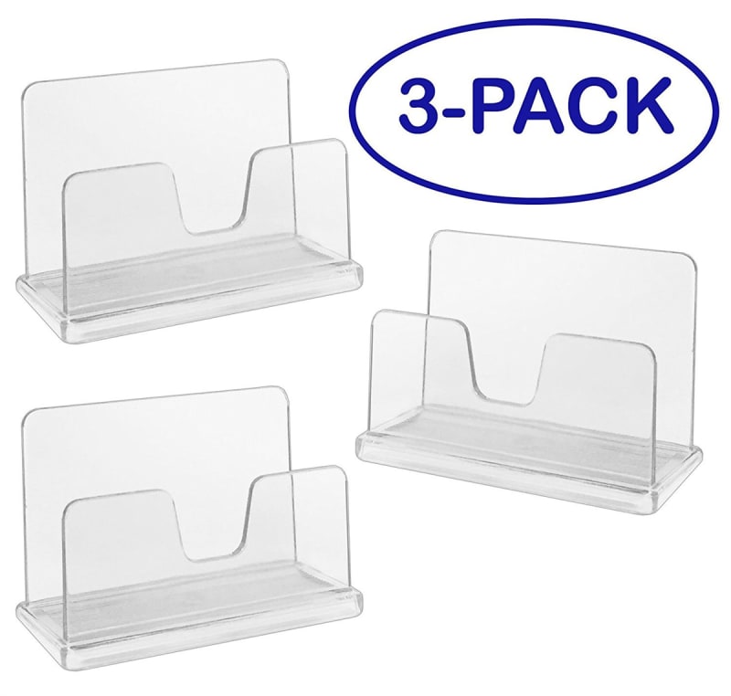 Acrimet Business Card Holder (3 Pack) (Crystal Color) Code 730.1