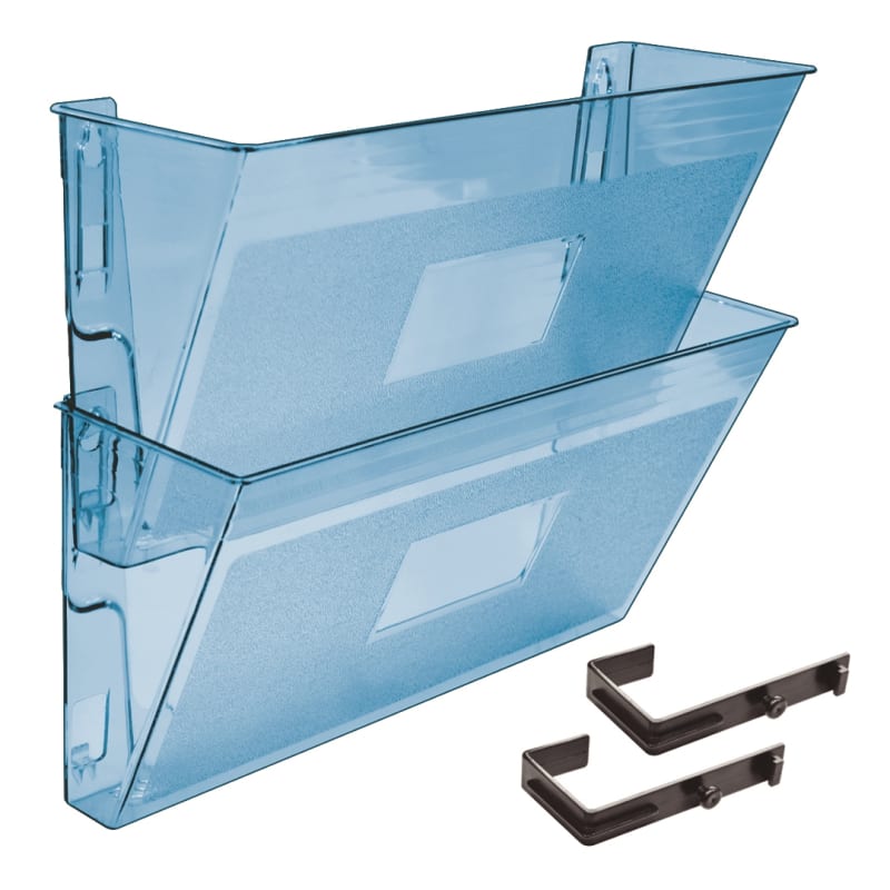 Acrimet Wall-Mounted Modular File Holder (Clear Blue Color) 2 Pack Code 867.3