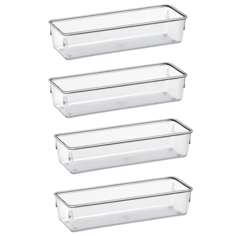 Acrimet Desk Drawer Organizer Clear Crystal 4 Pack 972.0