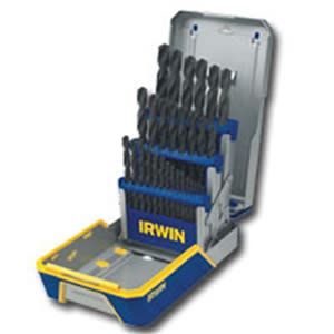 29 PC DRILL BIT INDUSTRIAL SET CASE BLACK OXIDE