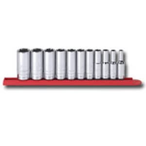 11PC 3/8" DRIVE 6PT DEEP SAE SOCKET SET