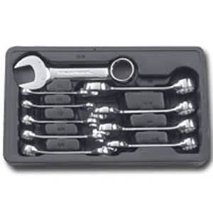 10PC STUBBY WRENCH SET SAE 3/8"-15/16"