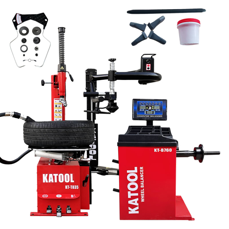 KATOOL KT-T835 Tire Changer & KT-B760 Wheel Balancer Combo with Motorcycle Adapter Kit product view KATOOL KT-T835 Tire Changer & KT-B760 Wheel Balancer Combo with Motorcycle Adapter Kit product view
