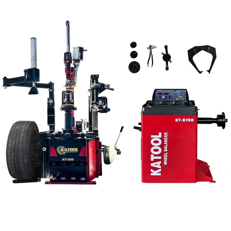 KATOOL KT-T880 Center Post Tire Changer + KT-B700 Wheel Balancer Combo with Motorcycle Adapter Kit product view KATOOL KT-T880 Center Post Tire Changer + KT-B700 Wheel Balancer Combo with Motorcycle Adapter Kit product view