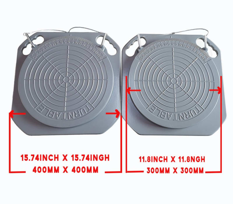 Pair of KATOOL KT-TP1 wheel alignment turntables with graduated rotating plates