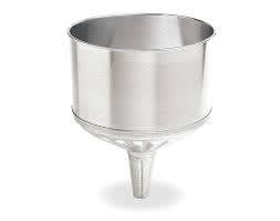 FUNNEL METAL W/SCREEN 8QT 9-1/2" DIAMETER FUNNEL METAL W/SCREEN 8QT 9-1/2" DIAMETER