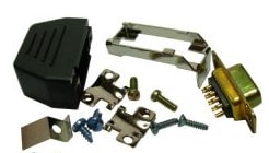 Davtron 9-pin female connector assembly for aircraft, providing dependable connections for instruments and avionics systems.