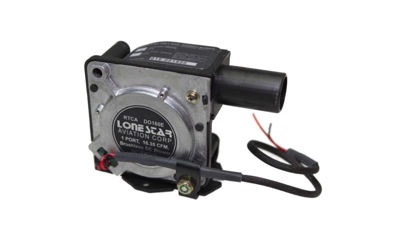 Lone Star Cyclone 160 Single Port Fan Blower, efficient brushless DC fan for avionics, electronics cooling in aircraft, rotorcraft, and vehicles.
