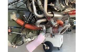 Cessna 175 Skyhawk equipped with Power Flow Tuned Exhaust system delivering improved RPM, climb rate, fuel efficiency, and engine cooling.
