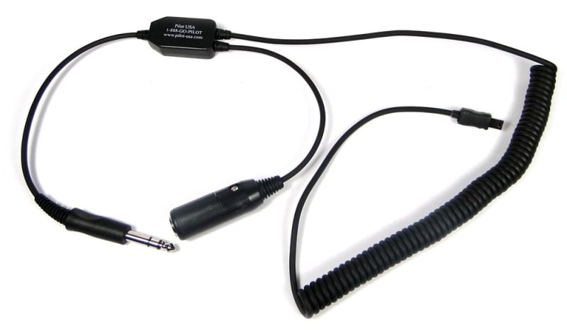 Pilot USA PA-80S/HERO5 GoPro Hero 5/6/7/8/9/10 Audio Recorder Headset Adapter for aviation pilots, durable design for in-flight audio recording.