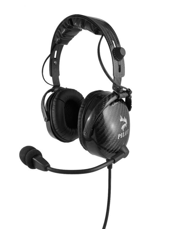 Pilot USA Carbon-P1 Passive Headset for aviation pilots with noise-isolating design and lightweight comfort