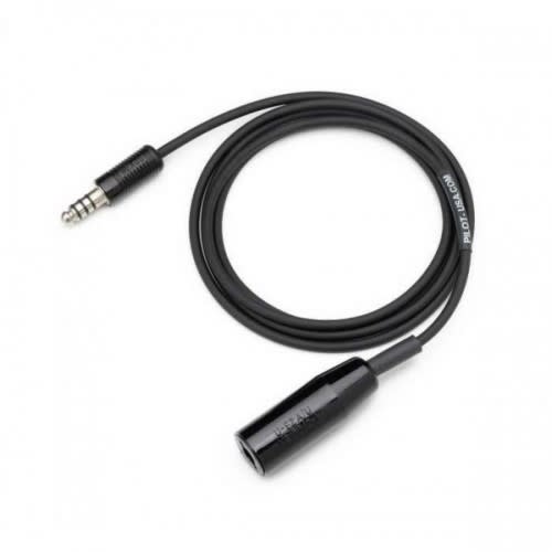 Pilot USA PA-77H Helicopter Headset Extension (5 ft) for aviation pilots, durable and flexible cable for extended in-flight headset connection.