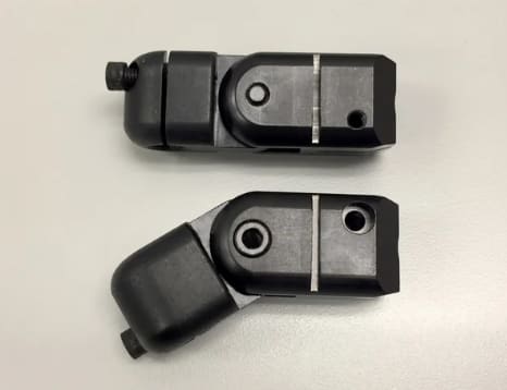 Pair of Cessna 3rd axis visor blocks with tools and STC for added downward rotation and improved sun coverage in cockpit.