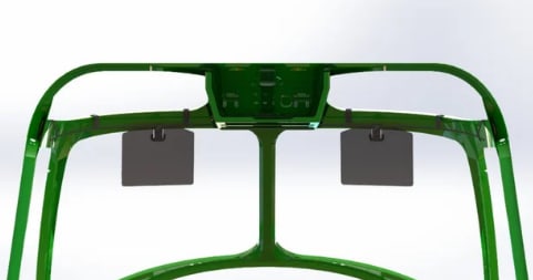 Rosen Monorail Sunvisor for Agusta helicopters with chrome monorail, optical lens, UV protection, glare reduction, and full 360-degree swivel.