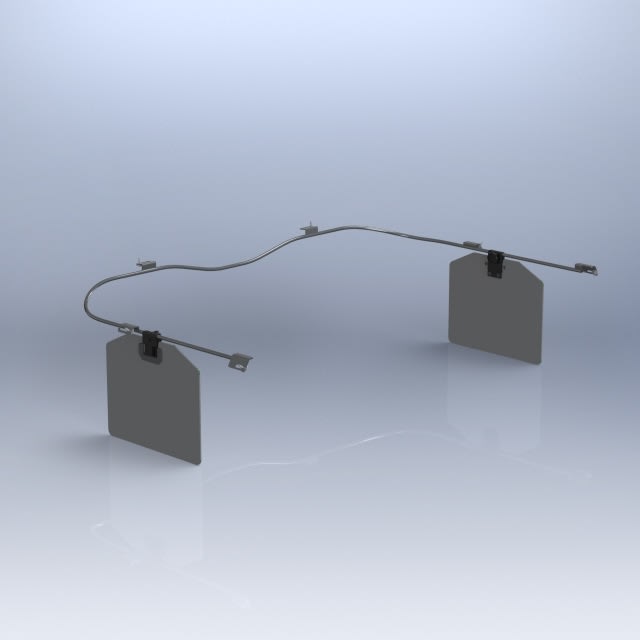 Rosen Monorail Sunvisor for Bell helicopters with chrome monorail, optical lens, UV protection, glare reduction, and full 360-degree swivel.