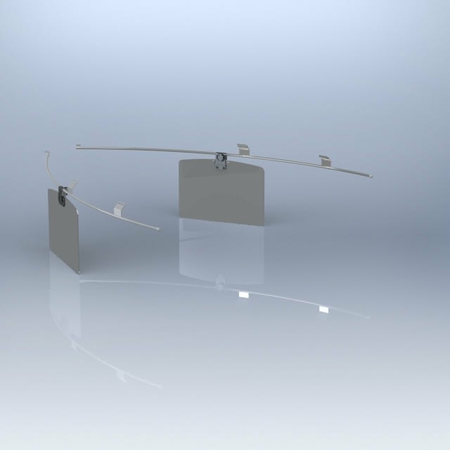 Rosen Monorail Sunvisor for Challenger aircraft featuring chrome monorail, optical lens, UV protection, glare reduction, and full 360-degree swivel.