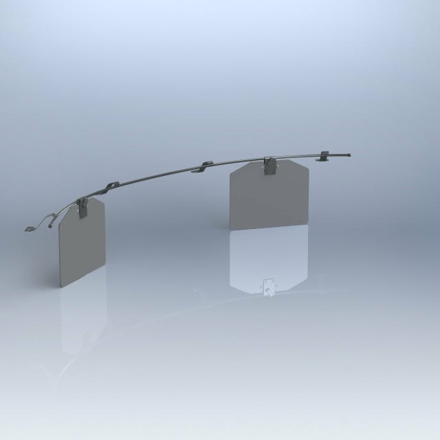 Rosen Monorail Sunvisor for de Havilland aircraft featuring chrome monorail, optical lens, UV protection, glare reduction, and full 360-degree swivel.