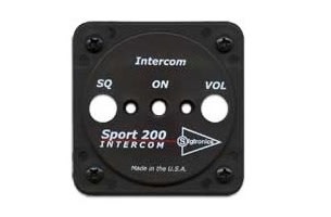 Sigtronics Sport 200 and Sport 200S faceplate for aviation intercoms, offering durable construction and reliable communication control.
