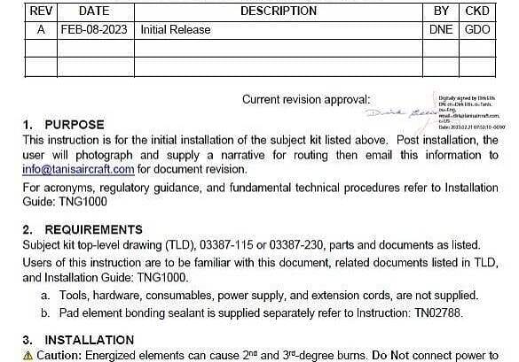 Tanis engine preheat kit for Wright Cyclone R-1820 series aircraft engines, providing reliable cold weather starts and engine protection.