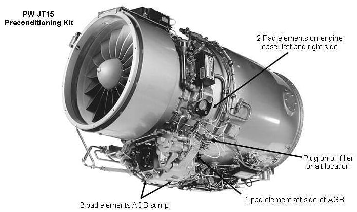 Tanis engine preheat kit for Pratt & Whitney PWJT15D series aircraft engines, providing reliable cold weather starts and turbine engine protection. Tanis engine preheat kit for Pratt & Whitney PWJT15D series aircraft engines, providing reliable cold weather starts and turbine engine protection.