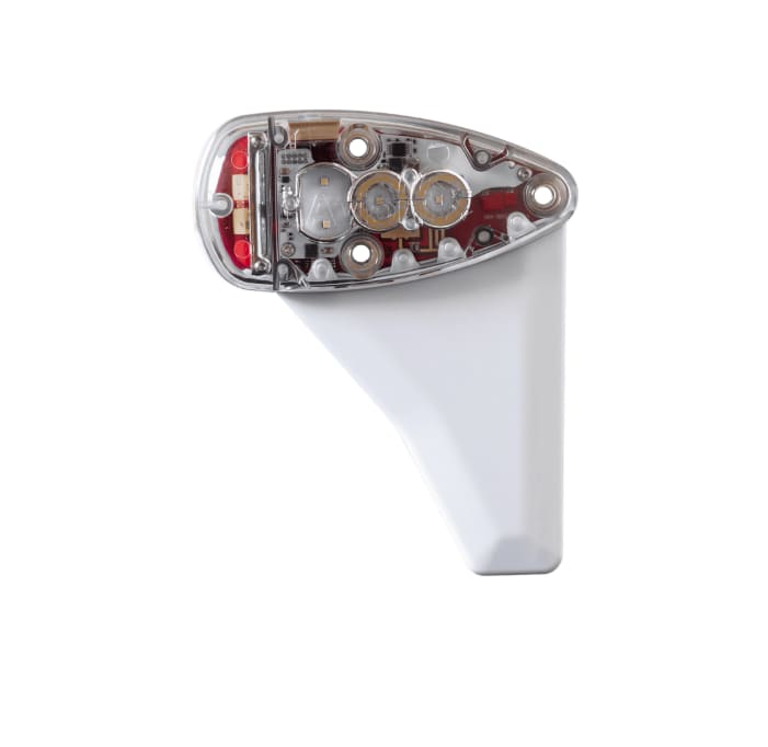 uAvionix skyBeacon wingtip ADS-B OUT unit with integrated WAAS GPS and LED nav/strobe light installed on aircraft.