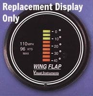 Visual Instruments Flap Position Indicator display gauge, providing a clear, modern readout of flap position for older Cessnas.