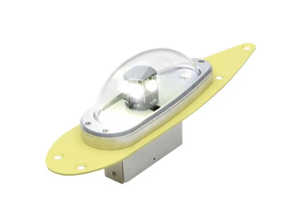 Model 90852 Series LED anti-collision beacon for aircraft, designed to replace Whelen 90033 halogen beacon with solid-state design and multiple mounting options.