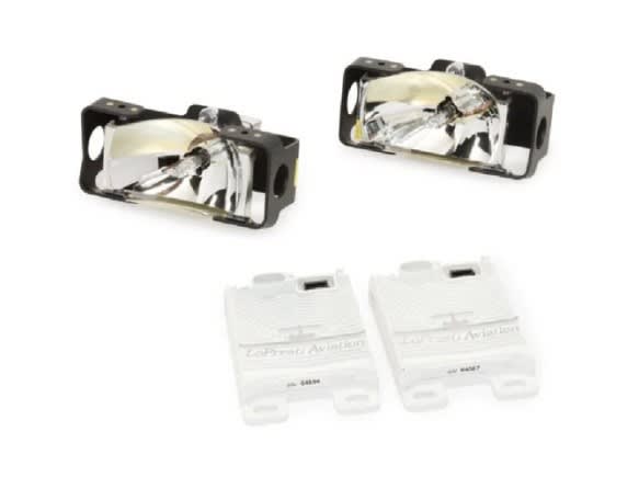 FAA-approved WAT LED wing lights installed on Piper aircraft for enhanced visibility.