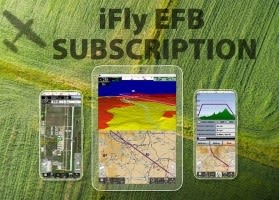 iFly GPS VFR and IFR subscription options displayed on tablet and mobile devices.