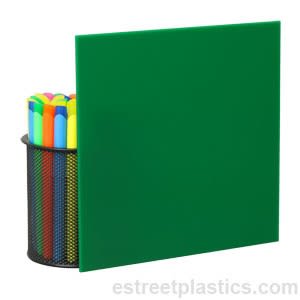 1/4-Thick - 6 x 12 - Green Plexiglass Acrylic Sheet Cast #2108