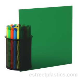 3/16-Thick - 24 x 36 - Transparent Green Plexiglass Acrylic Sheet Cast  #2092