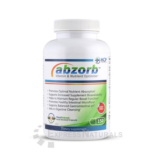 Abzorb vitamin and nutrient optimizer supplement bottle by HCP Formulas Abzorb vitamin and nutrient optimizer supplement bottle by HCP Formulas
