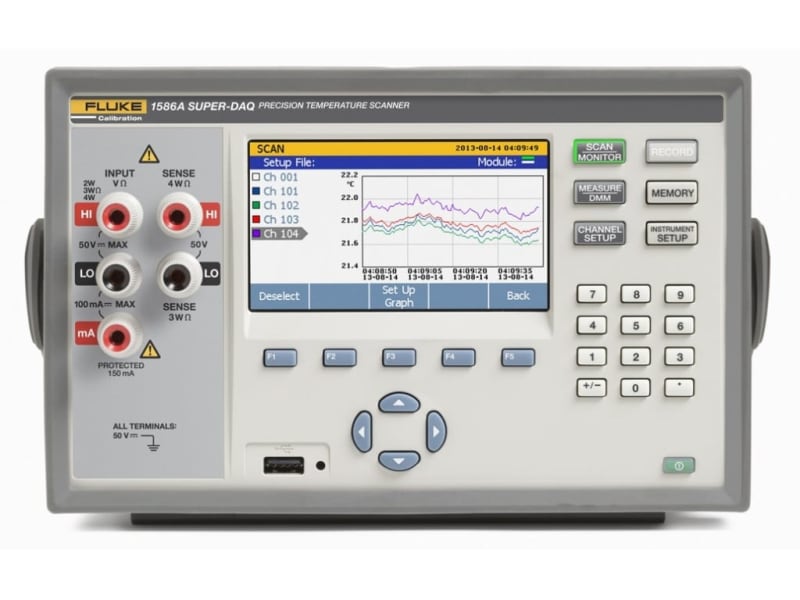 Fluke 1586A-1DS-120 - Escáner de temperatura de precisión Super-DAQ, 1 moludo DAQ-STAQ, 120V Fluke 1586A-1DS-120 - Escáner de temperatura de precisión Super-DAQ, 1 moludo DAQ-STAQ, 120V