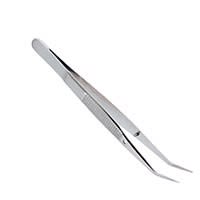 Aven 18438 Tweezers College w Pin Bent Tip 4in