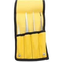 4 Piece Cross Locking Tweezers Set